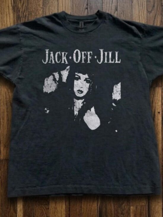 Gildan Tops - Jack Off Jill Band Graphic T-Shirt Black Alternative Rock Goth Grunge Tee